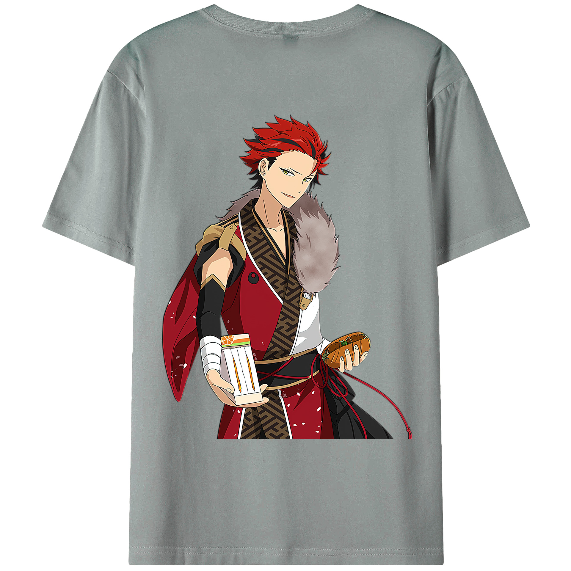 （画像用） あんさんぶるスターズ! Ensemble Stars 綿100％ メンズ半袖Tシャツ（バックプリント） 通気性